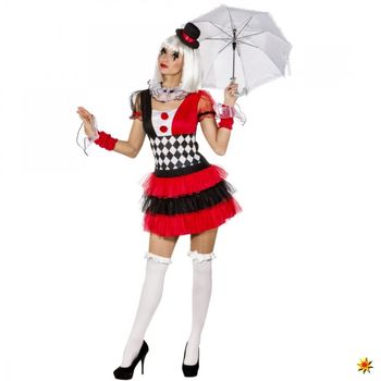 Clown Kostüme: Damen Pierrot Kleid